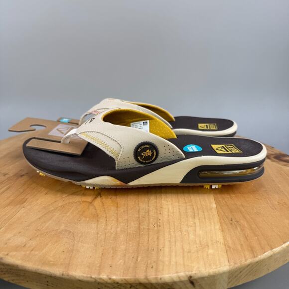 Reef Spackler Golf Sandals Mens Size 10 Limited Edition Flip Flops 19th Hole NEW - Picture 4 of 8